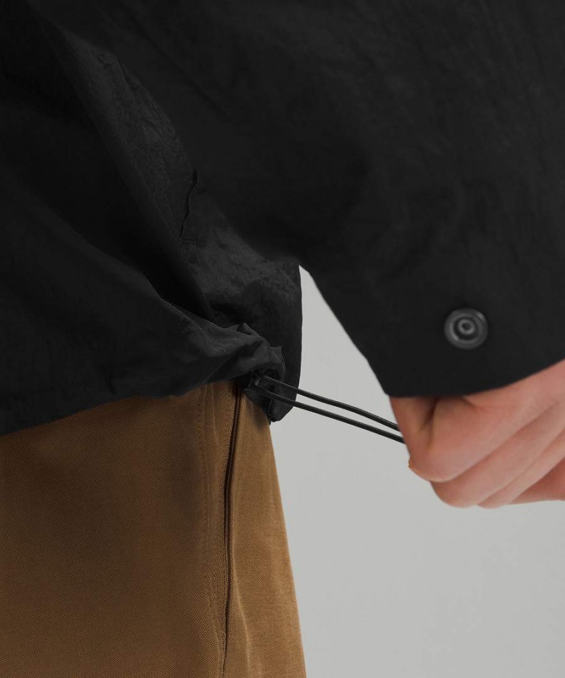 Lululemon Textured Full-Zip Hooded Jackor Herr Svarta Sverige | JXRVOZ092