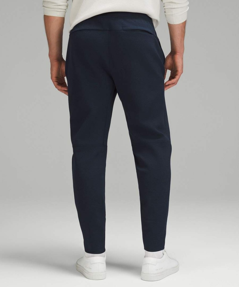 Lululemon Textured Spacer Klassiska-Tapered Joggingbyxor Herr Marinblå Sverige | QUSMYO635