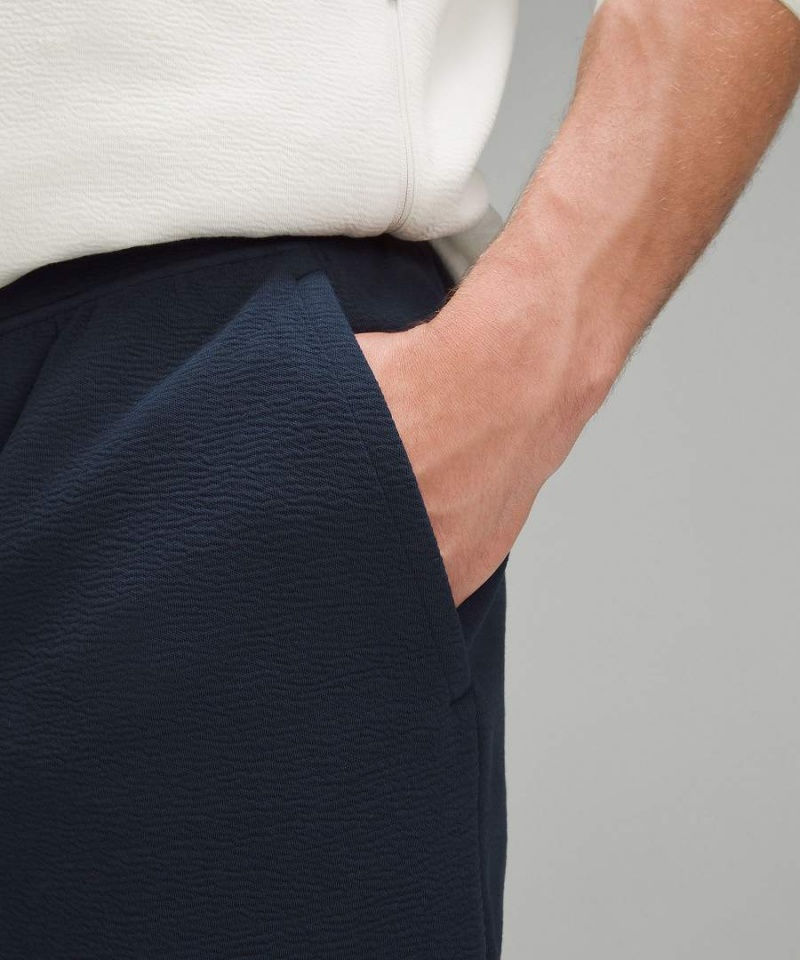 Lululemon Textured Spacer Klassiska-Tapered Joggingbyxor Herr Marinblå Sverige | QUSMYO635