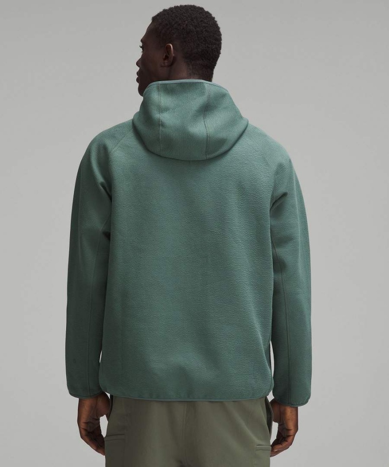 Lululemon Textured Spacer Pullover Hoodie Herr Mörkgröna Sverige | YXRBOH879
