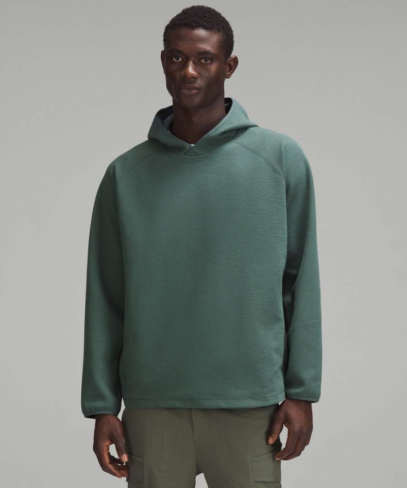 Lululemon Textured Spacer Pullover Hoodie Herr Mörkgröna Sverige | YXRBOH879