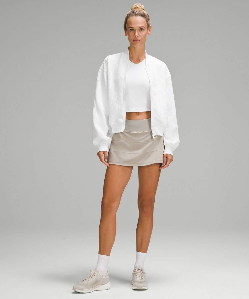 Lululemon Textured Zip-Front Athletic Jackets Dam Vita Sverige | LMZCOY962