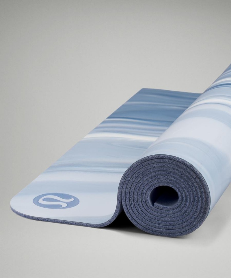 Lululemon The (Big) Mat Made With FSC™ Certified Rubber Marble Yogamattor Dam Blå Blå Vita Blå Sverige | NMOZAJ710