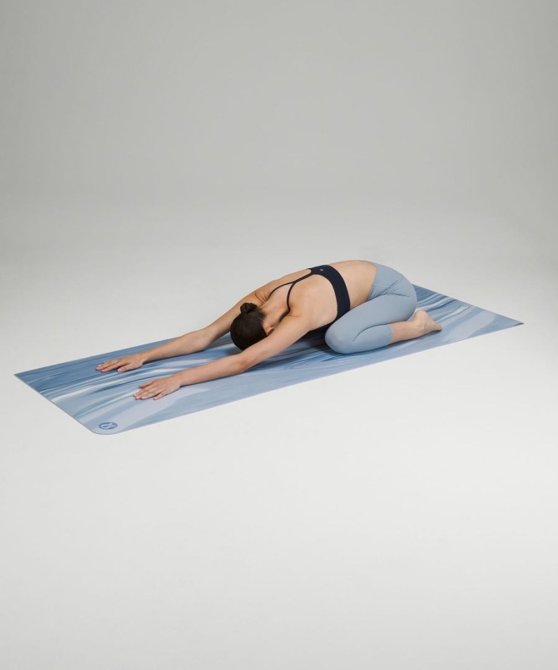 Lululemon The (Big) Mat Made With FSC™ Certified Rubber Marble Yogamattor Dam Blå Blå Vita Blå Sverige | NMOZAJ710