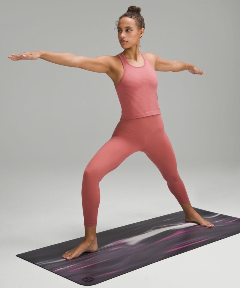 Lululemon The Mat 5mm Made With FSC™ Certified Rubber Yogamattor Dam Marinblå Rosa Vita Marinblå Sverige | UQFXRJ168