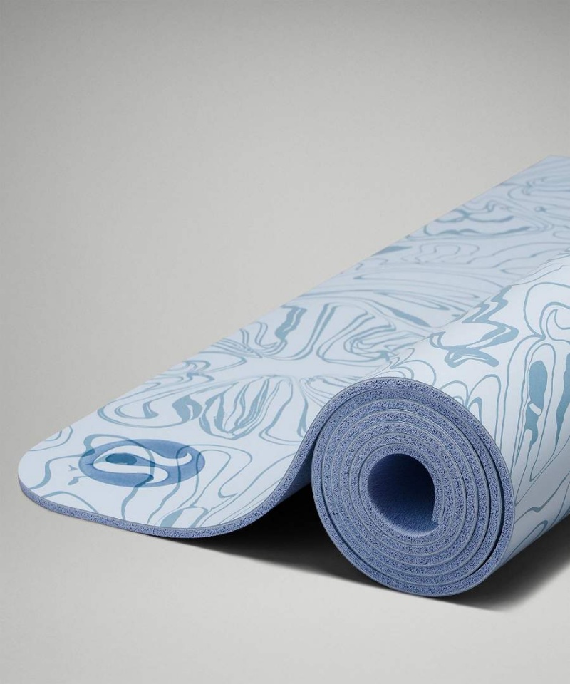 Lululemon The Mat 5mm Made With FSC™ Certified Rubber Motif Yogamattor Herr Blå Beige Blå Sverige | PQSOZE239