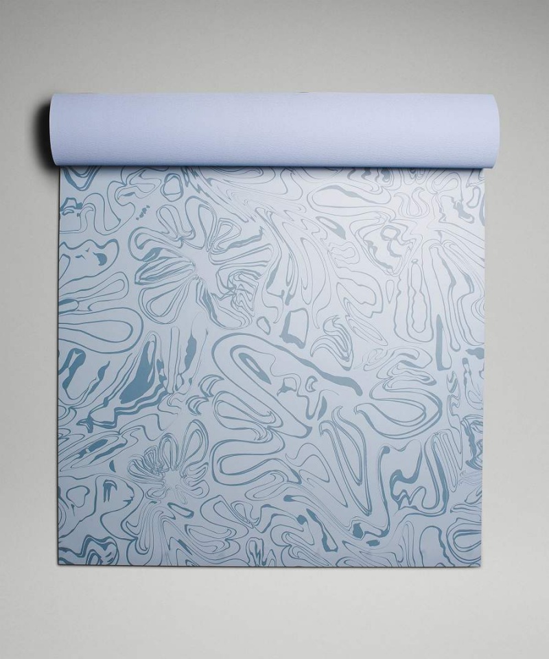 Lululemon The Mat 5mm Made With FSC™ Certified Rubber Motif Yogamattor Herr Blå Beige Blå Sverige | PQSOZE239