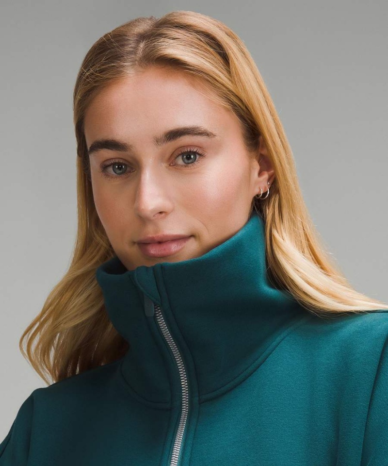 Lululemon Thick Fleece Half Zip Tröjor Dam Turkos Sverige | VLEZPN270