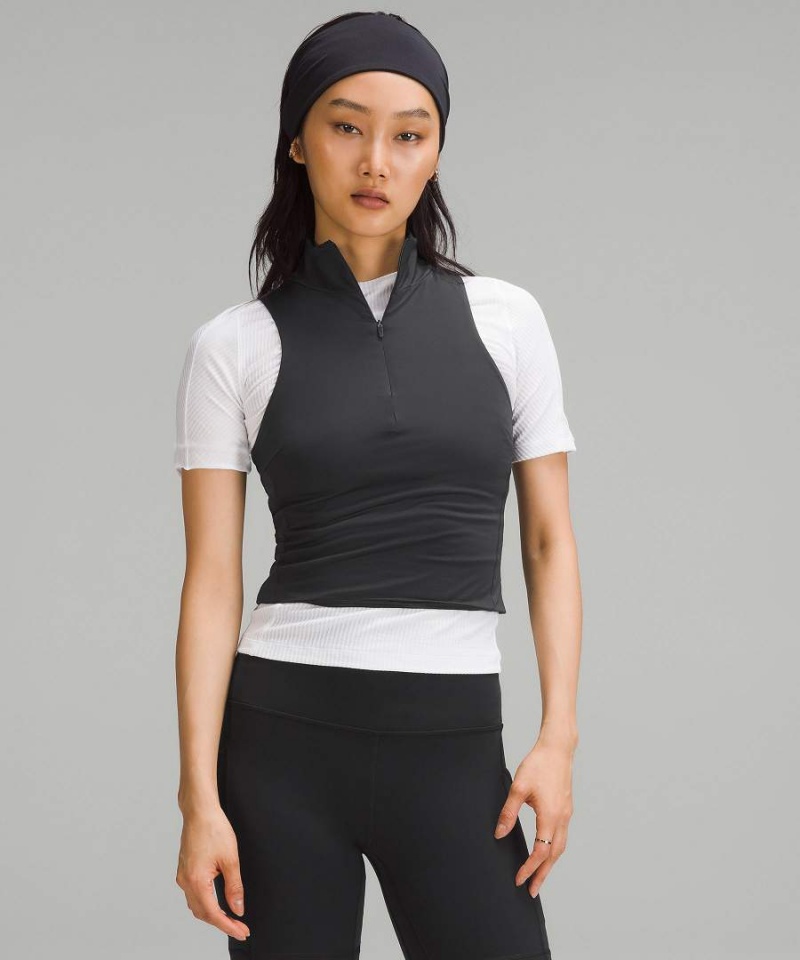 Lululemon Tight-Fit Fodrade Half-Zip Linne Dam Svarta Sverige | FXYQTR320