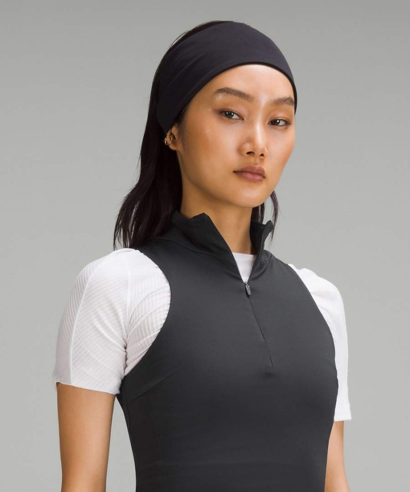 Lululemon Tight-Fit Fodrade Half-Zip Linne Dam Svarta Sverige | FXYQTR320