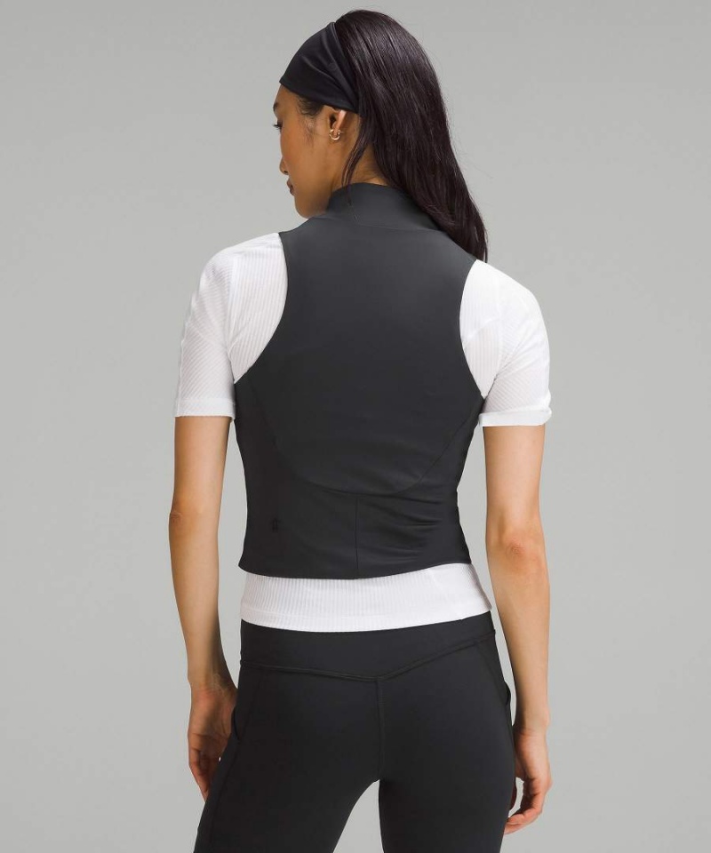 Lululemon Tight-Fit Fodrade Half-Zip Linne Dam Svarta Sverige | FXYQTR320