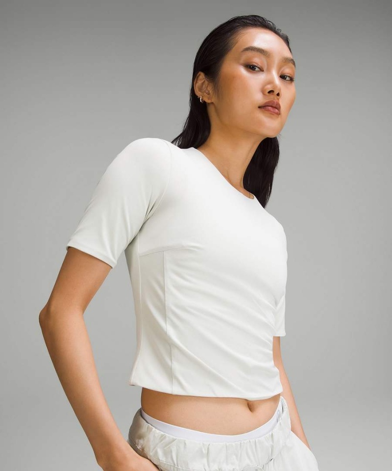 Lululemon Tight-Fit Fodrade T-shirt Dam Beige Sverige | VOMZFG960