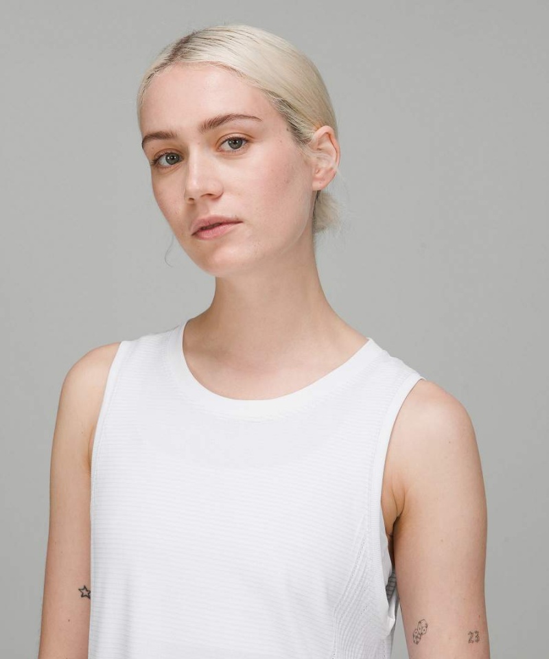 Lululemon Train to Be High-Low Hem Linne Dam Vita Vita Sverige | MTEVDQ834