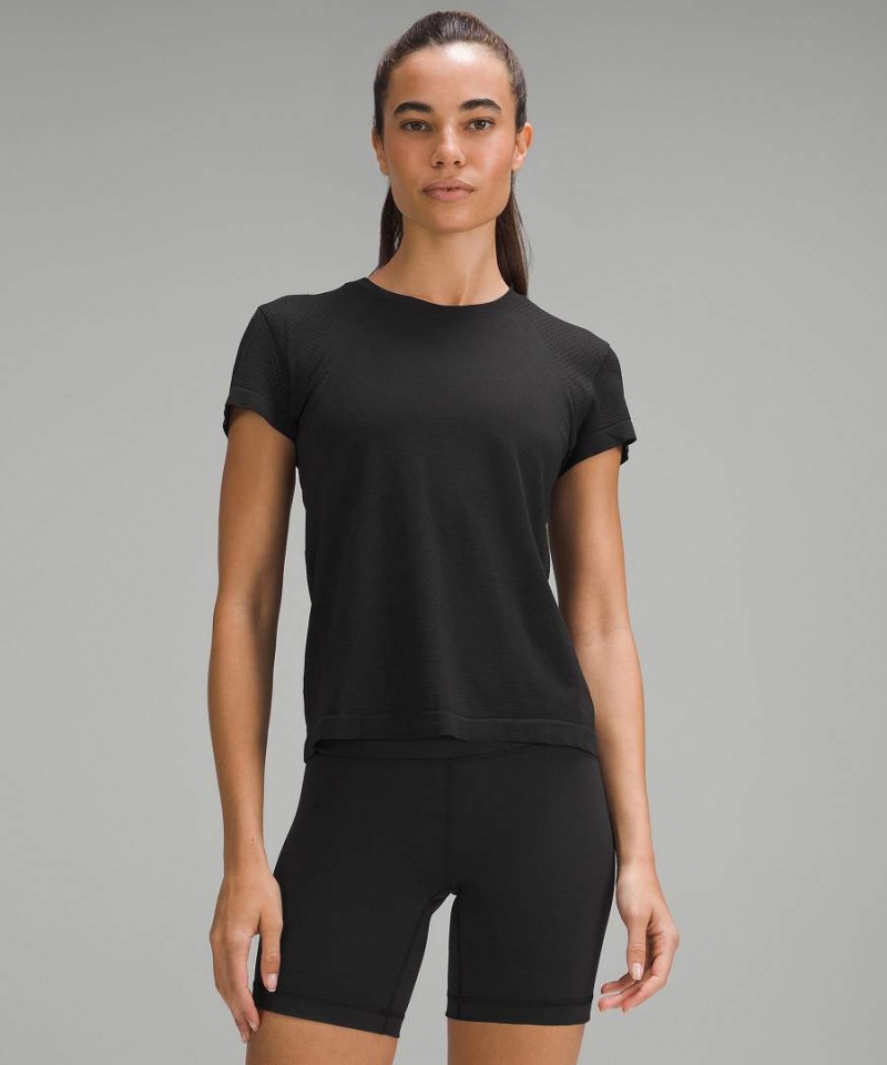 Lululemon Train to Be Korta-Sleeve T-shirt Dam Svarta Svarta Sverige | XTJVEQ186