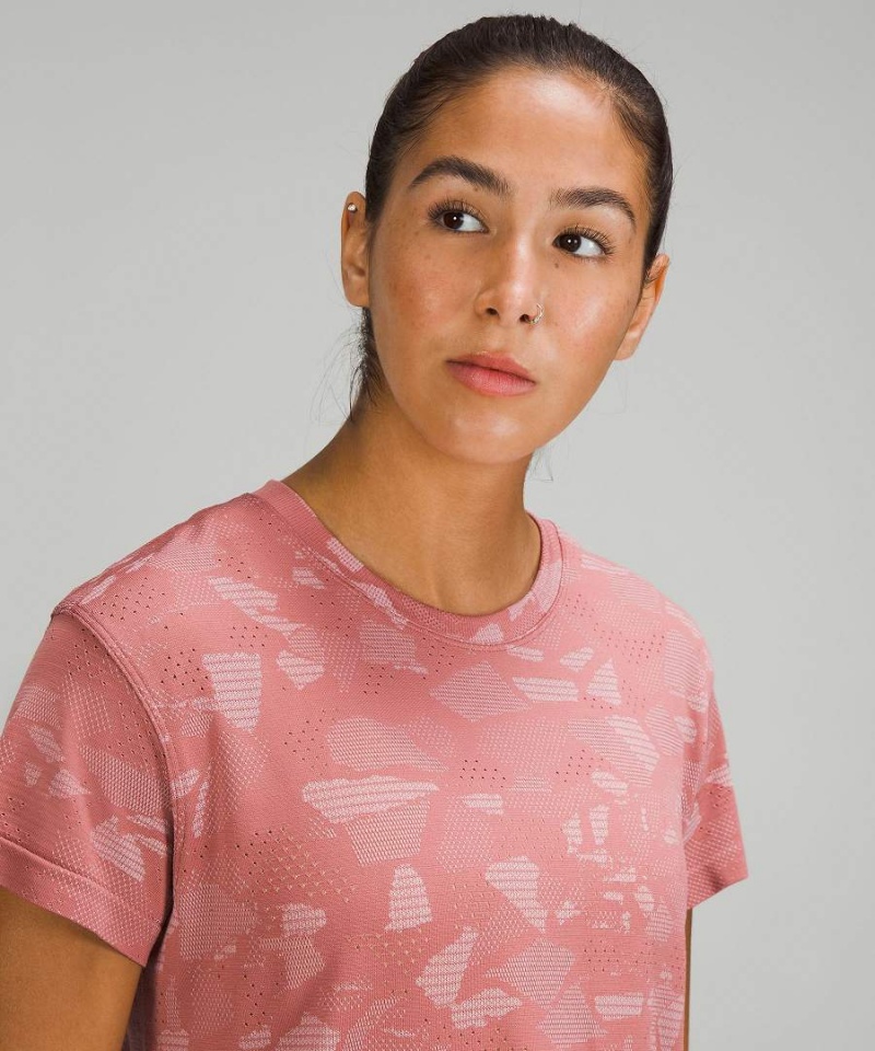 Lululemon Train to Be Korta Sleeve T-shirt Dam Rosa Rosa Sverige | YWTONM104