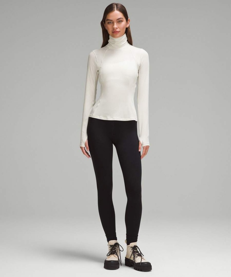 Lululemon Turtleneck Base Layer Långärmad Tröja Dam Beige Sverige | LNRWSM138