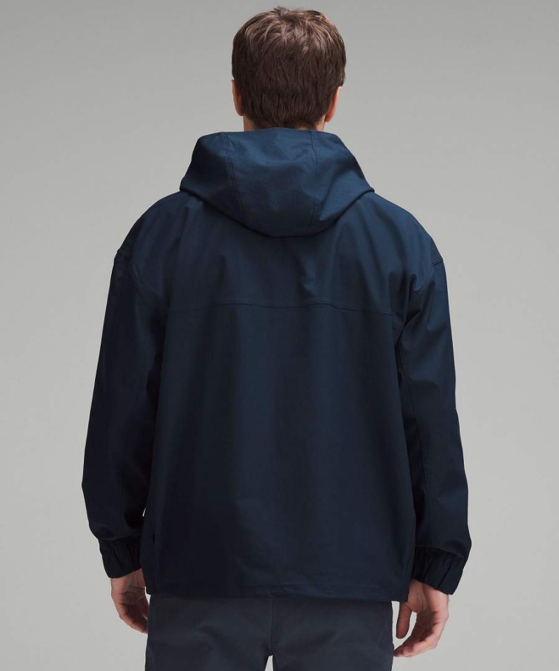 Lululemon Twill Half-Zip Anorak Jackor Herr Marinblå Sverige | DIAPOW807
