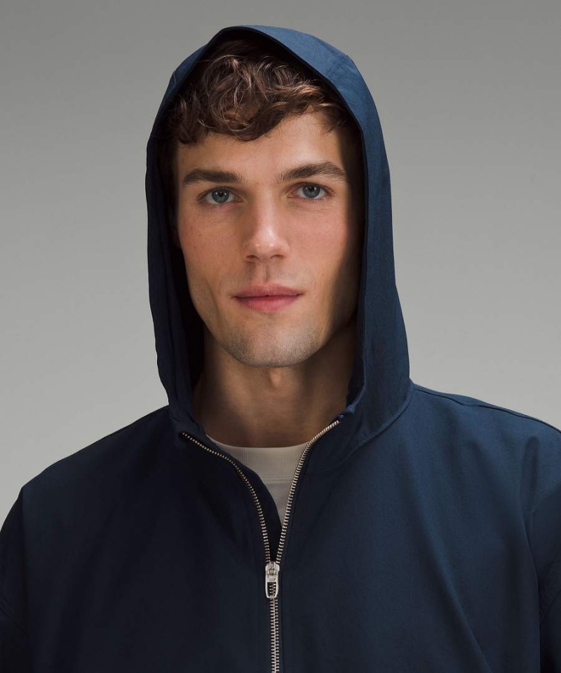 Lululemon Twill Half-Zip Anorak Jackor Herr Marinblå Sverige | DIAPOW807