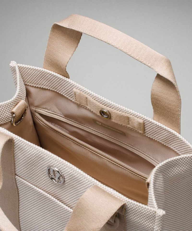 Lululemon Two-Tone Canvas Mini 4.5L Tote Dam Vita Sverige | RAZIYO639