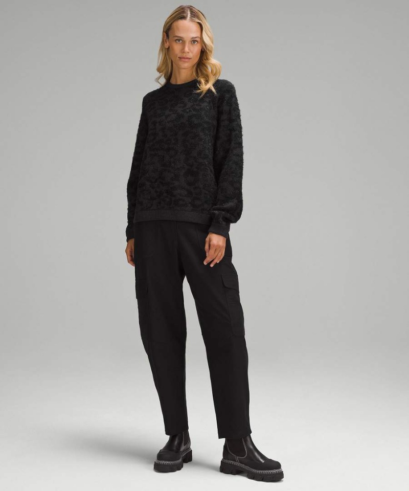 Lululemon Ull-Blend Jacquard Tröjor Dam Leopard Mörkgrå Svarta Sverige | JYIWOQ691