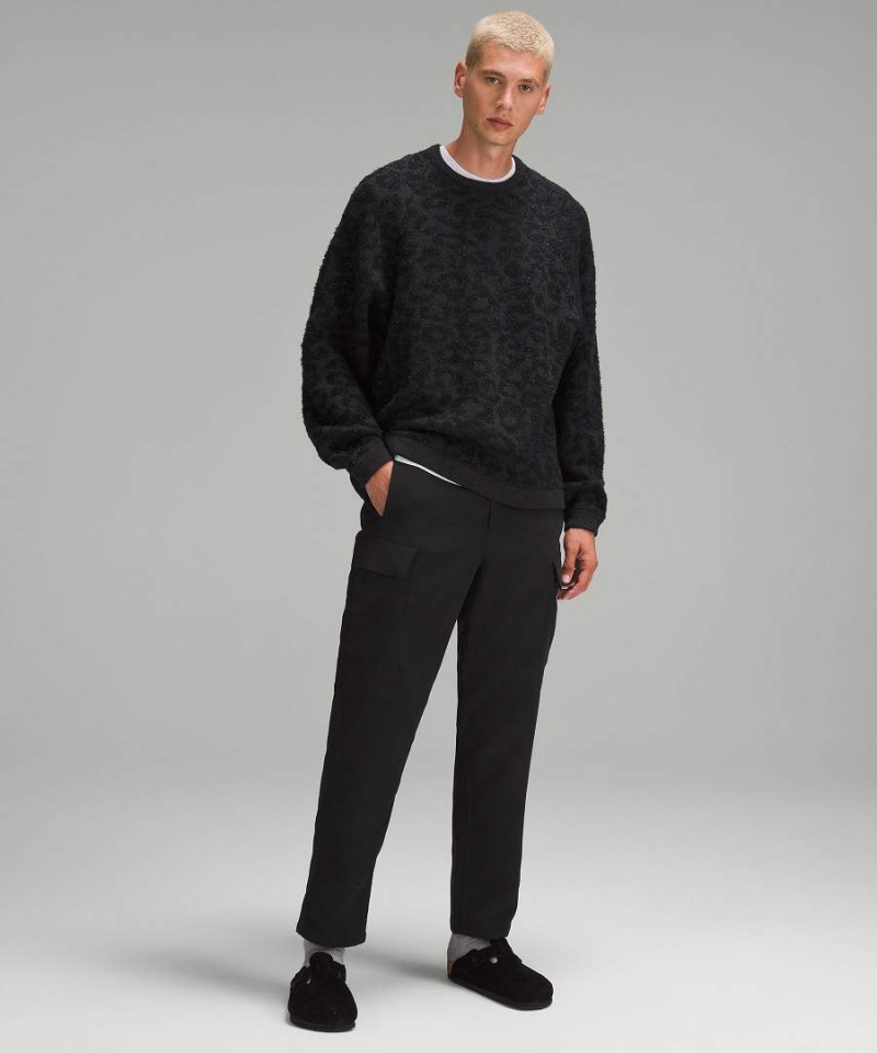 Lululemon Ull-Blend Jacquard Tröjor Herr Leopard Mörkgrå Svarta Sverige | CWKEPG278