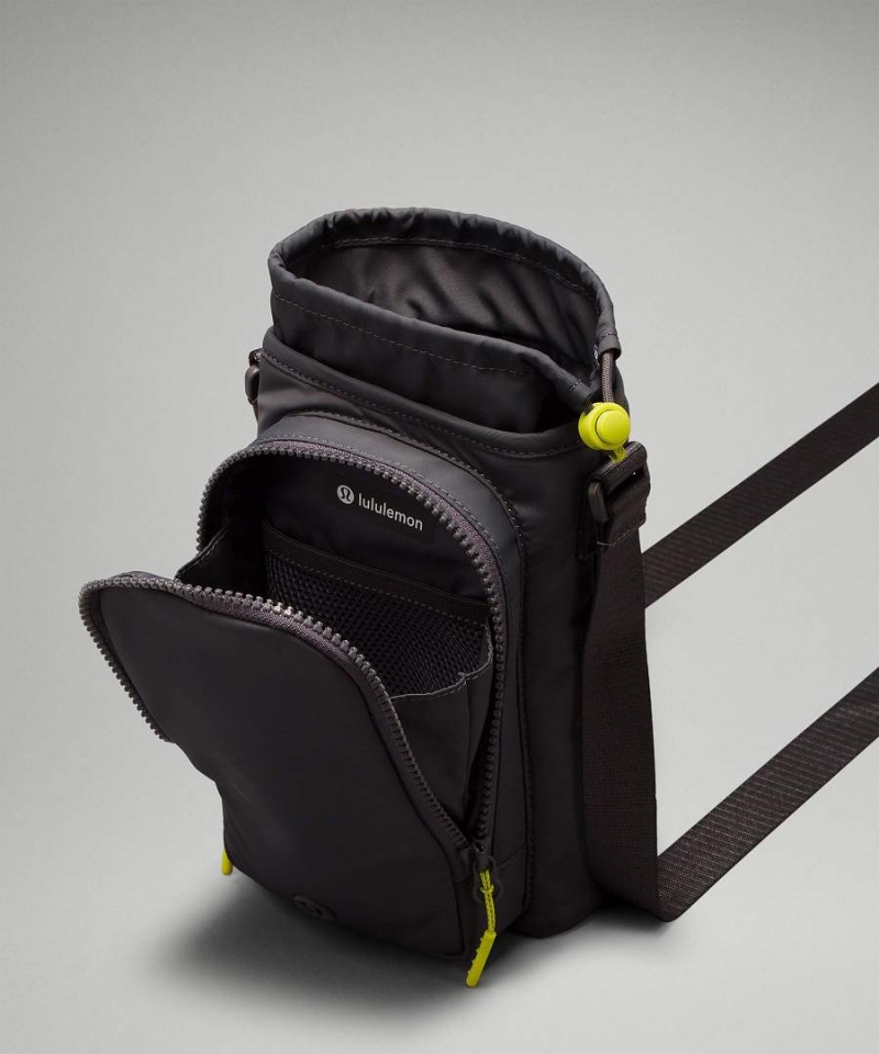 Lululemon Vatten Bottle with Front Pocket Crossbody Väska Dam Grå Ljusgröna Sverige | BHCFIN645
