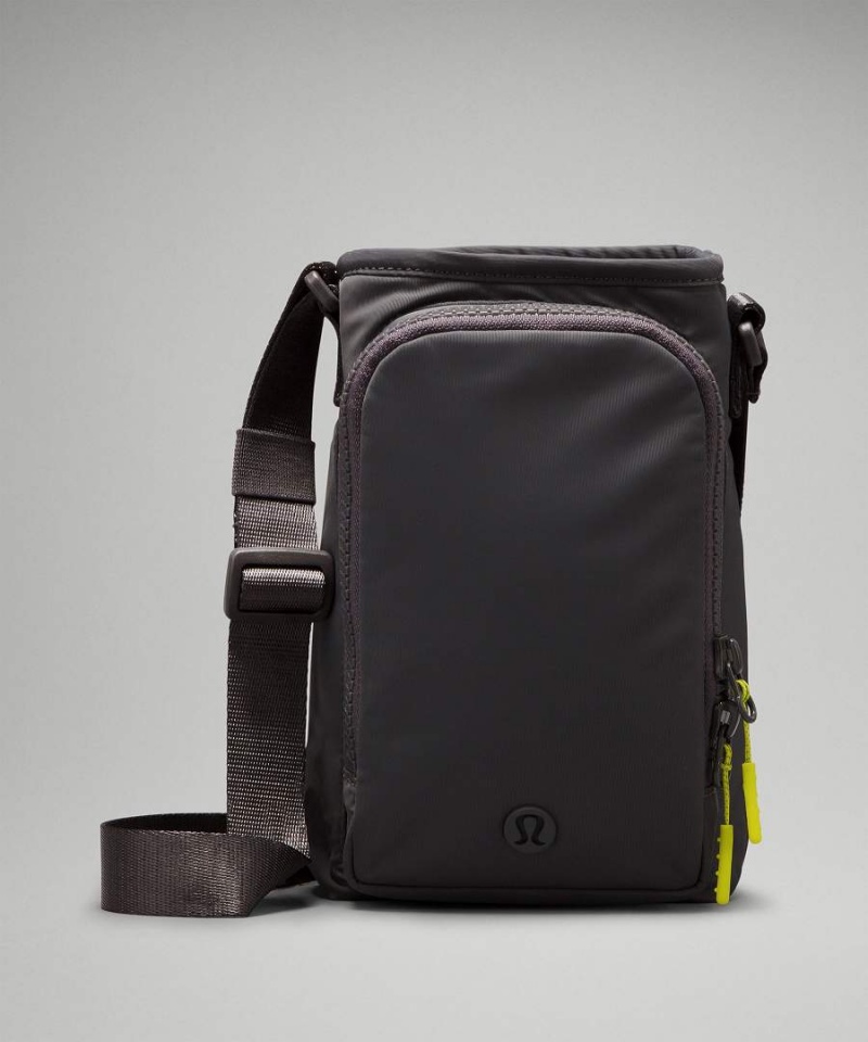 Lululemon Vatten Bottle with Front Pocket Crossbody Väska Herr Grå Ljusgröna Sverige | RGVXUF318