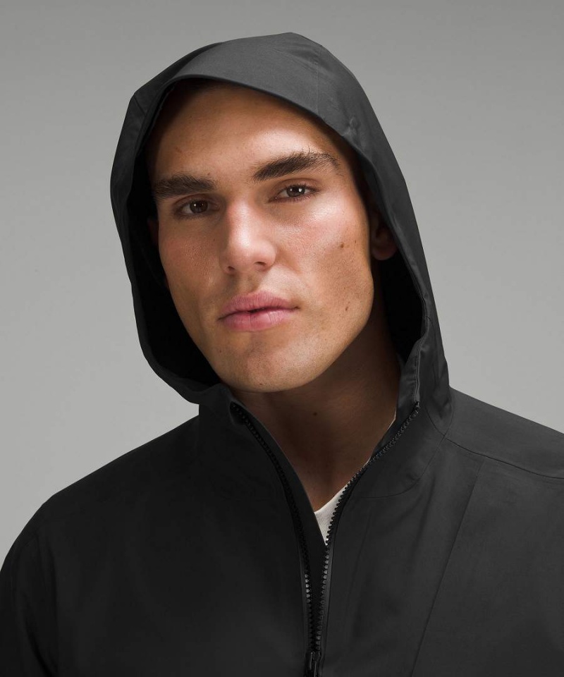 Lululemon Vattentäta Full-Zip Regnjackor Herr Svarta Sverige | GSKCXT416