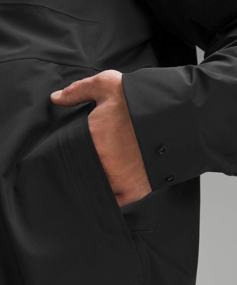 Lululemon Vattentäta Full-Zip Regnjackor Herr Svarta Sverige | GSKCXT416