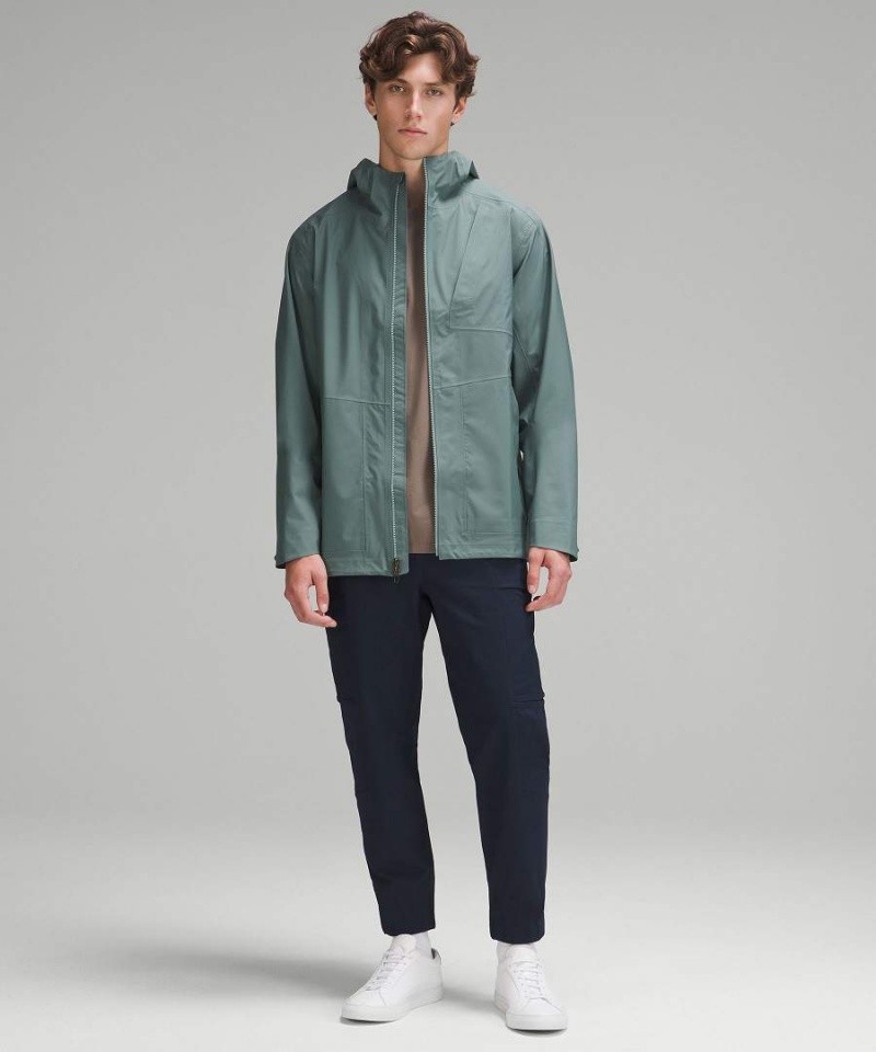 Lululemon Vattentäta Full-Zip Regnjackor Herr Mörkgröna Sverige | LUBCIN368