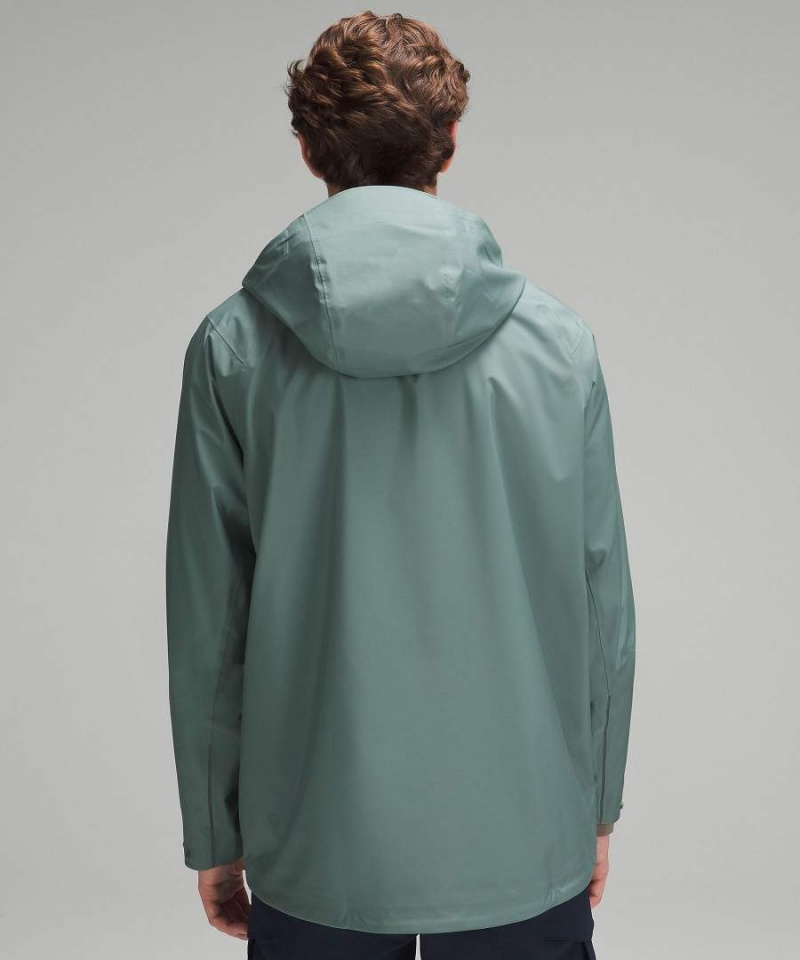 Lululemon Vattentäta Full-Zip Regnjackor Herr Mörkgröna Sverige | LUBCIN368