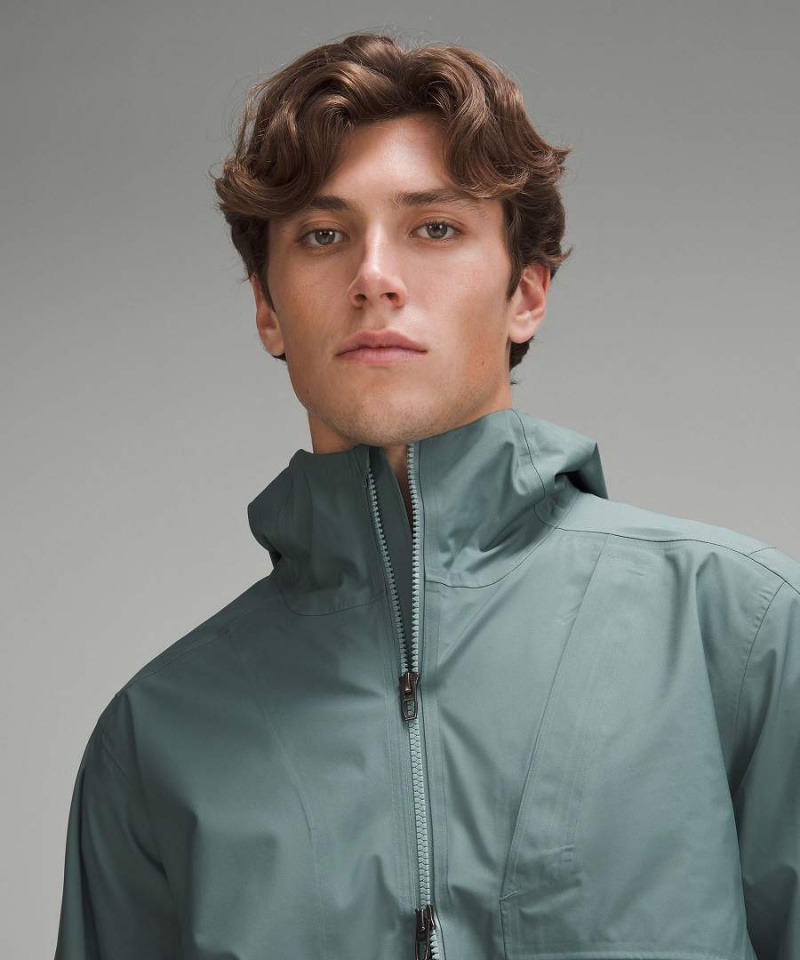Lululemon Vattentäta Full-Zip Regnjackor Herr Mörkgröna Sverige | LUBCIN368