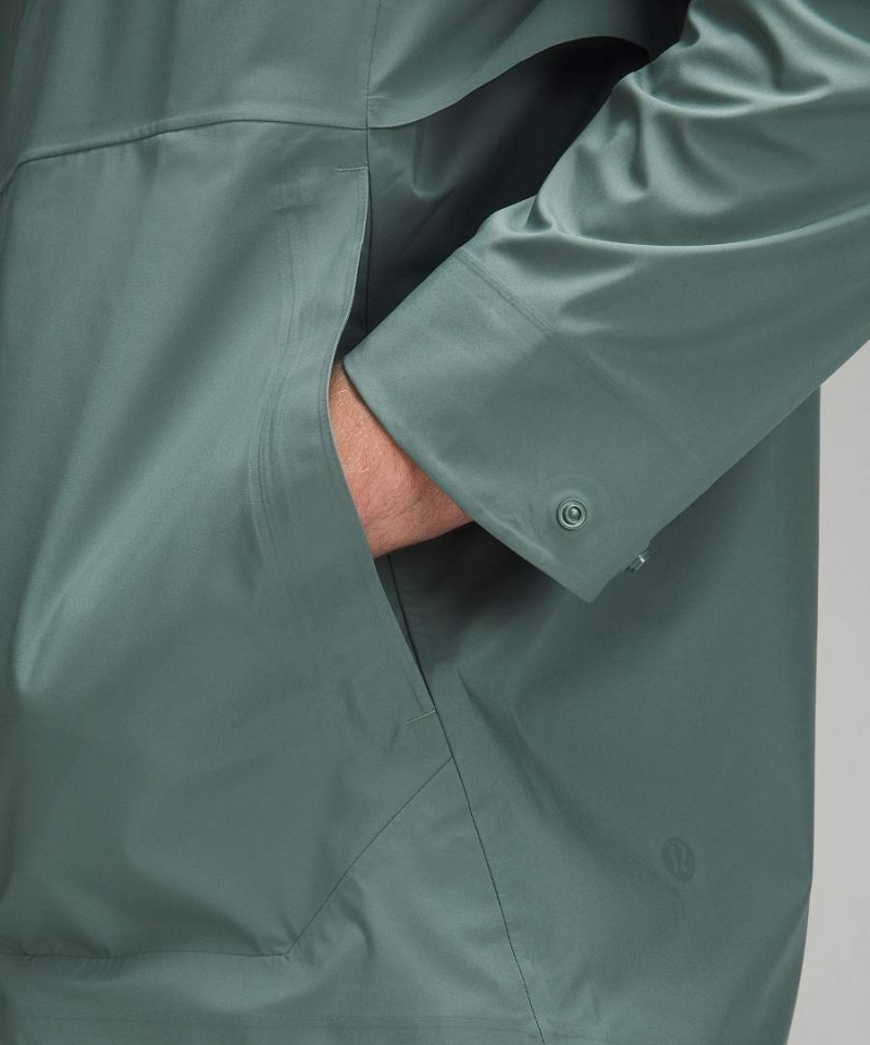 Lululemon Vattentäta Full-Zip Regnjackor Herr Mörkgröna Sverige | LUBCIN368