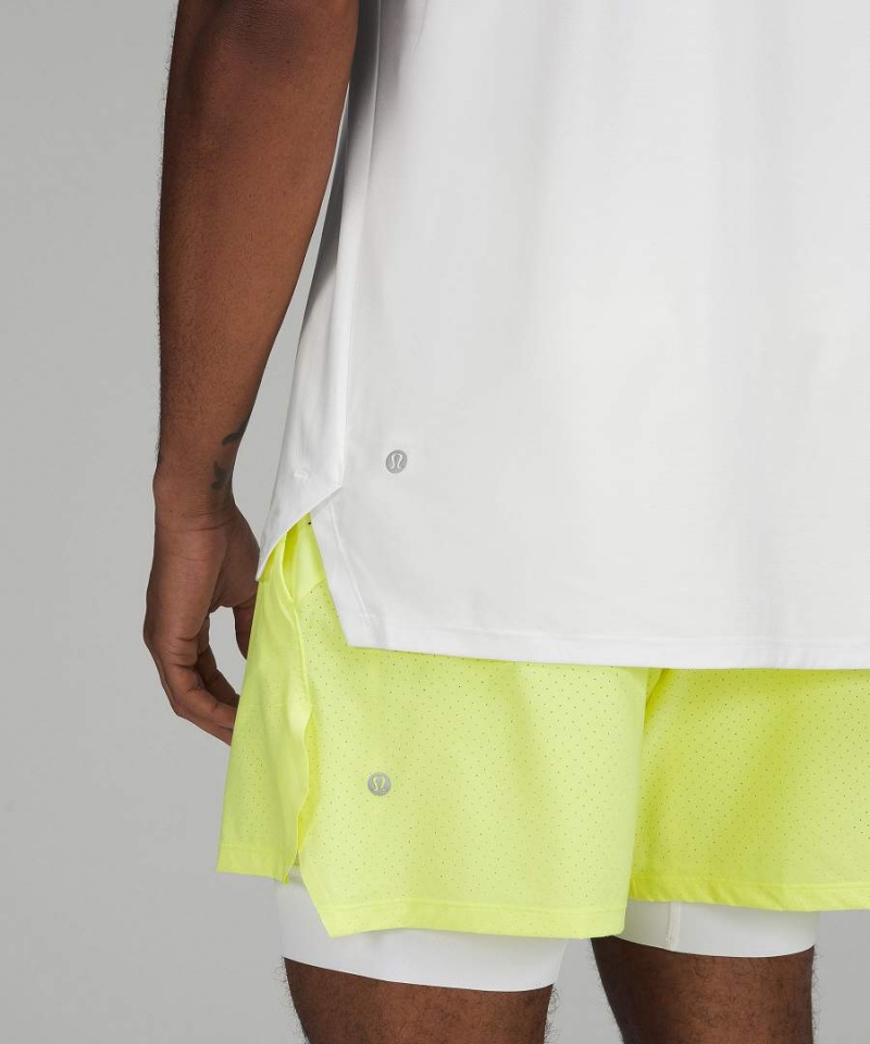 Lululemon Vented Tennis Korta-Sleeve T-shirt Herr Vita Sverige | CUJLTG731