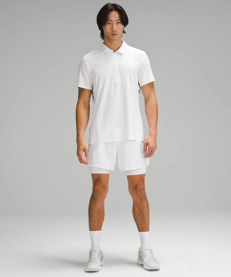 Lululemon Ventilated Tennis Piketröja Herr Vita Sverige | NLYOAR231