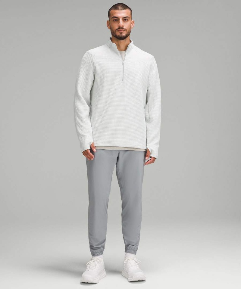 Lululemon Waffle-Knit Half Zip Tröjor Herr Vita Sverige | QGFMZY106