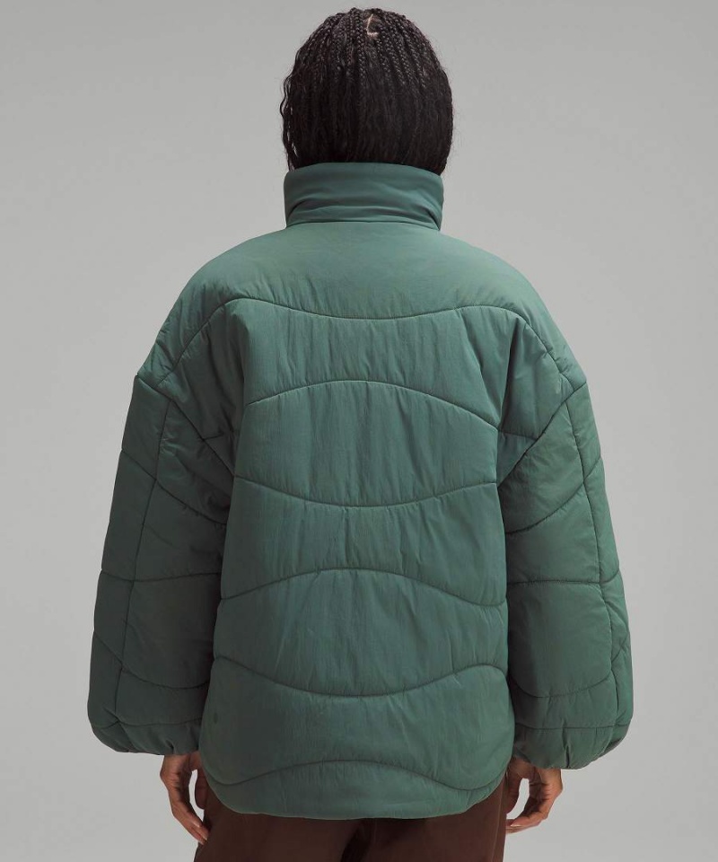Lululemon Wave-Quilt Isolerade Jackor Dam Mörkgröna Sverige | PWKVCD062