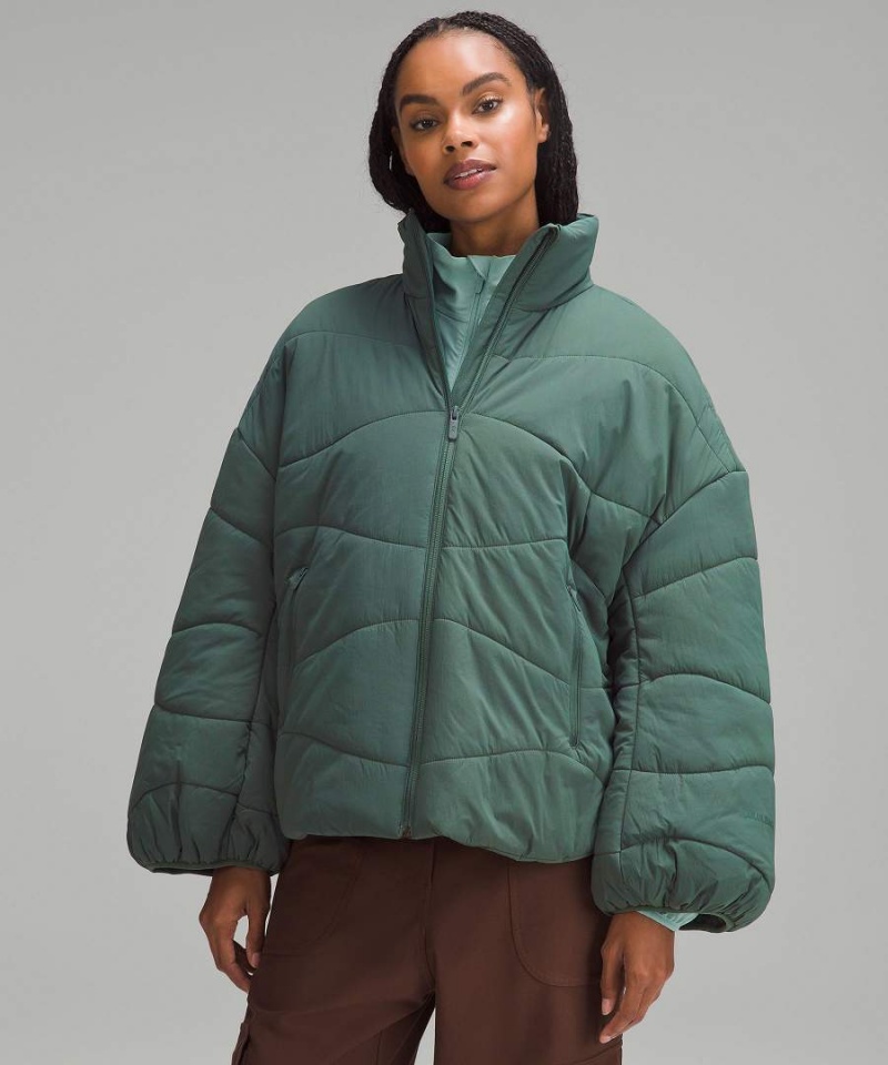 Lululemon Wave-Quilt Isolerade Jackor Dam Mörkgröna Sverige | PWKVCD062