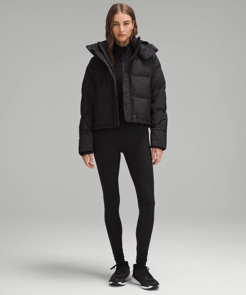 Lululemon Wunder Puff Cropped Jackor Dam Svarta Sverige | RKYUXL607