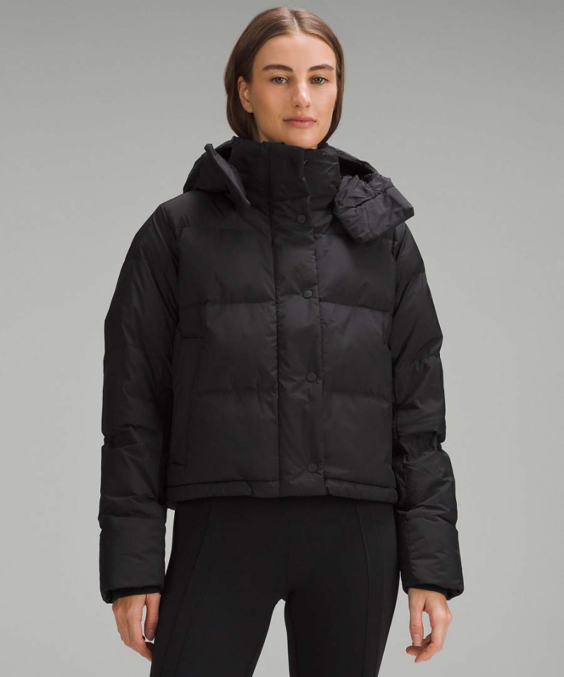 Lululemon Wunder Puff Cropped Jackor Dam Svarta Sverige | RKYUXL607