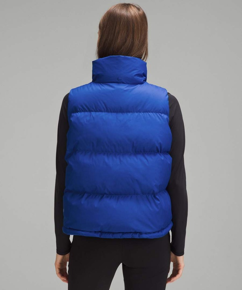 Lululemon Wunder Puff Cropped Väst Dam Blå Sverige | HQZEIT097