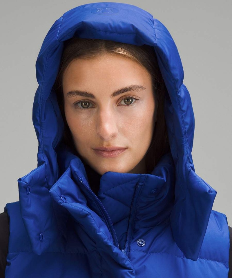 Lululemon Wunder Puff Cropped Väst Dam Blå Sverige | HQZEIT097