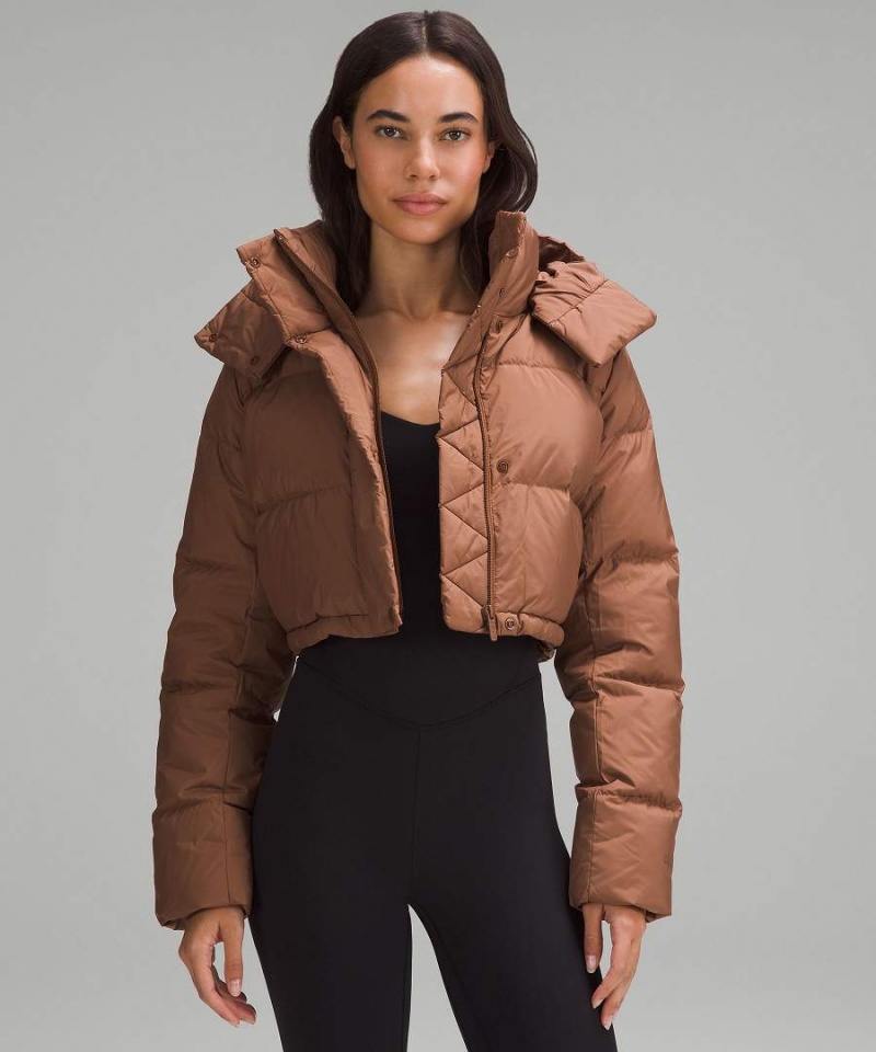 Lululemon Wunder Puff Super-Cropped Dunjackor Dam Bruna Sverige | QTLKEY263