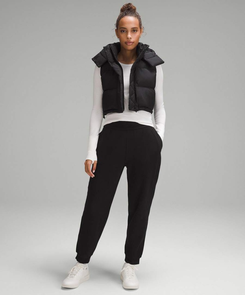 Lululemon Wunder Puff Super-Cropped Väst Dam Svarta Sverige | EGXMLR682