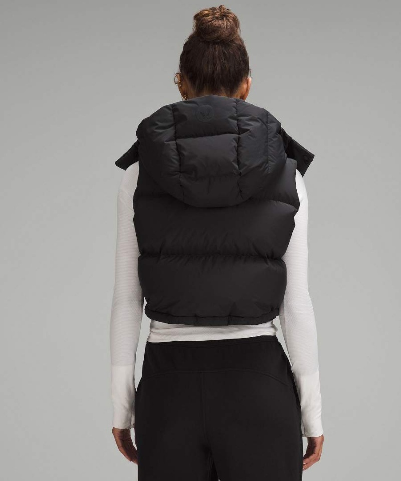 Lululemon Wunder Puff Super-Cropped Väst Dam Svarta Sverige | EGXMLR682