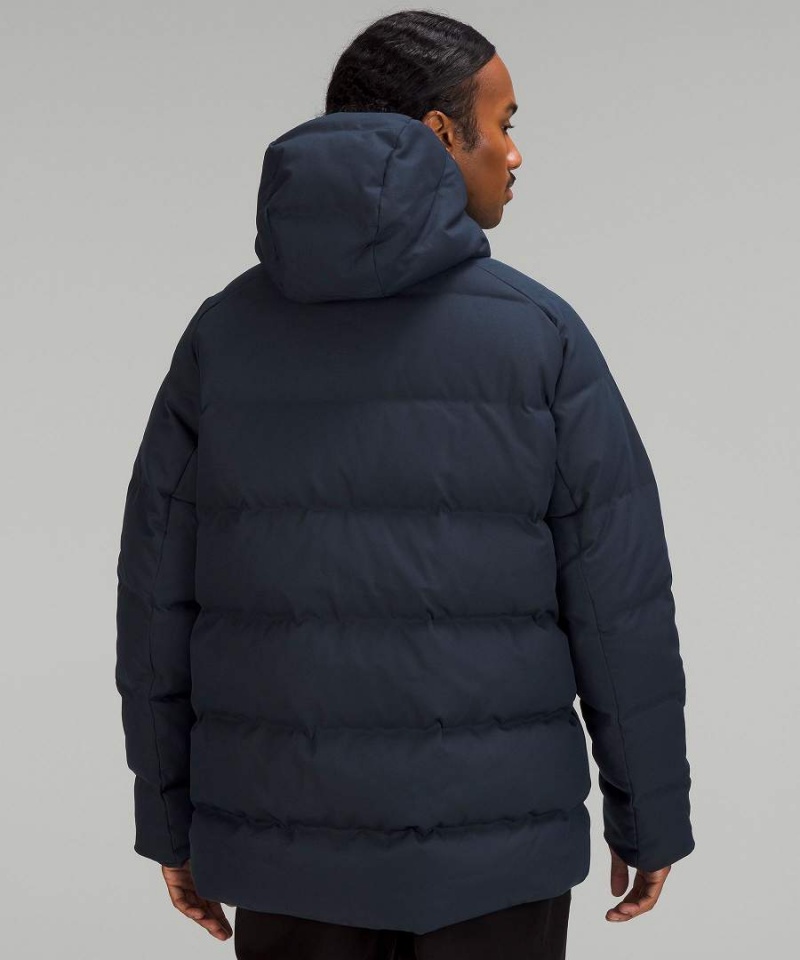 Lululemon Wunder Puff Tech Canvas Dunjackor Herr Marinblå Sverige | IQVSDE893