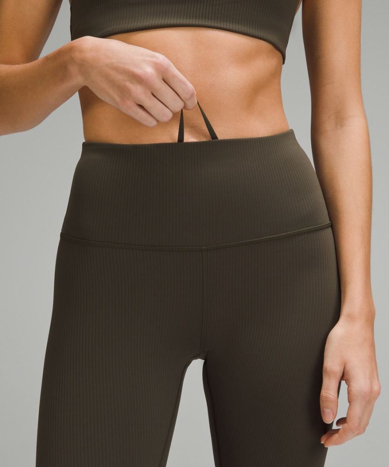 Lululemon Wunder Train High-Rise Räfflad Crop 23
