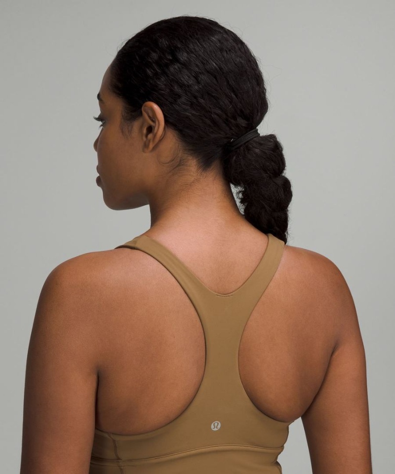 Lululemon Wunder Train Longline Bra Medium Support, C/D Cup Sport BH Dam Khaki Sverige | OXQMSH891