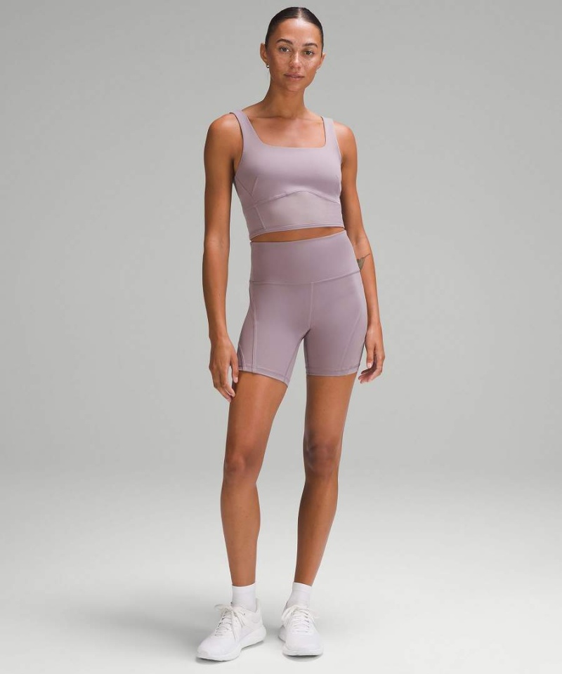 Lululemon Wunder Train Mesh Panel Linne Dam Lila Sverige | MDGXYW670