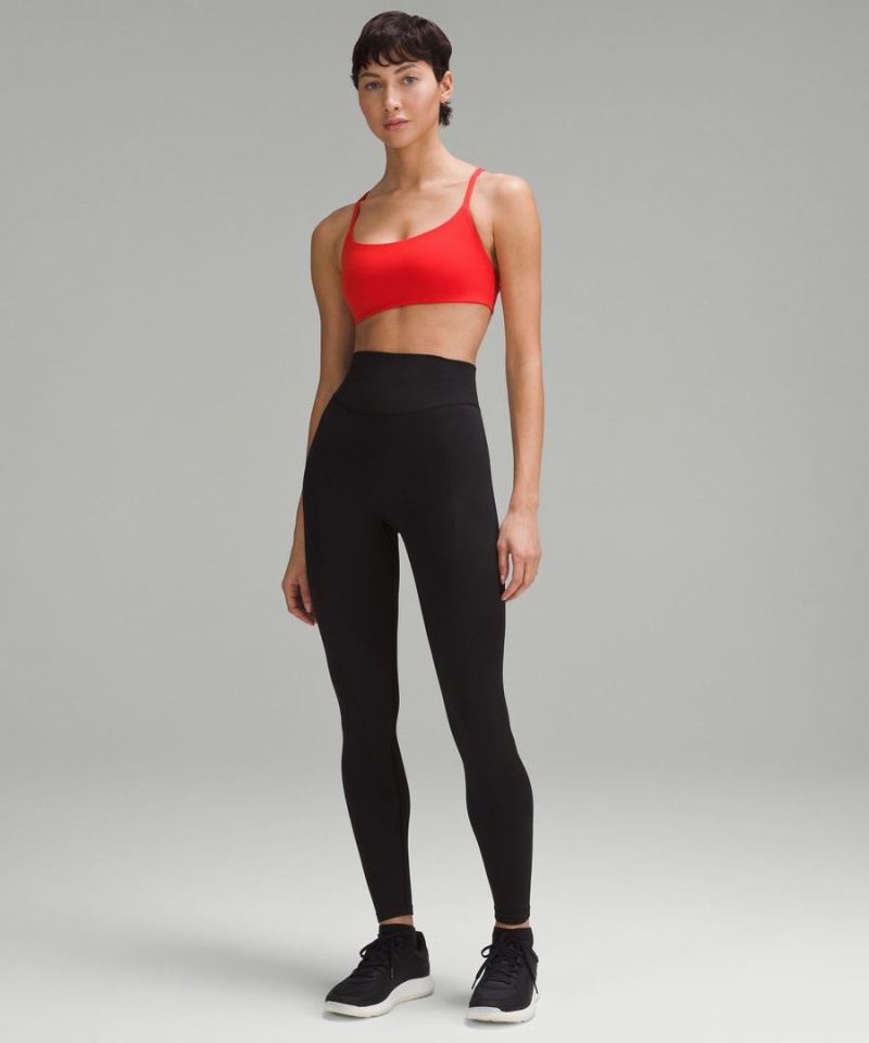 Lululemon Wunder Train Snörade Racer Bra Light Support, A/B Cup Sport BH Dam Röda Sverige | NLZDIK724